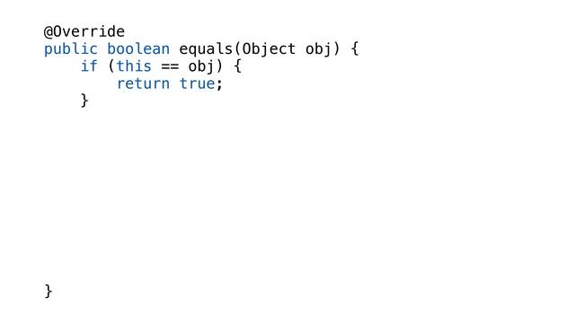 Overriding equals and hashCode in Java - 039