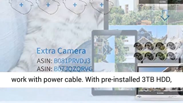 Hiseeu [8CH Expandable, 2K] 12" LCD Monitor 3TB Hard Drive, Wireless Security Camera System смотреть онлайн