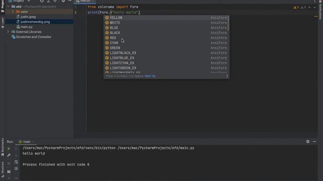 Python Project : change terminal text color just in 2 lignes of code #pythonprogramming #python