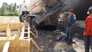 3 этап - заливаем фундамент под баню