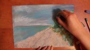 Рисуем морской пейзаж пастелью поэтапно и легко. How to draw a seascape step by step