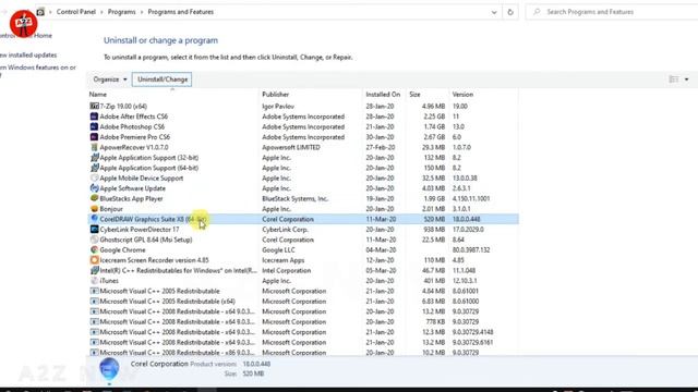 How to uninstall corel draw x8 completely,Coreldraw ko uninstall kaise kare,#uninstall #corel draw