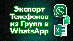 Выгрузка контактов из групп в Ватсапе - Как выгрузить номера в Excel