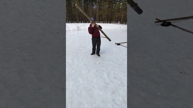 "Качаем колокол" - подводящие упражнения с бревном