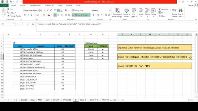 Belajar 16 rumus excel bagi pemula смотреть онлайн