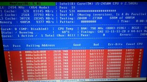Проверка оперативной памяти ноутбука. Тест ОЗУ - 1500000+ ошибок!