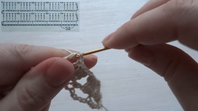 Узор крючком 18. Сrochet pattern. смотреть онлайн