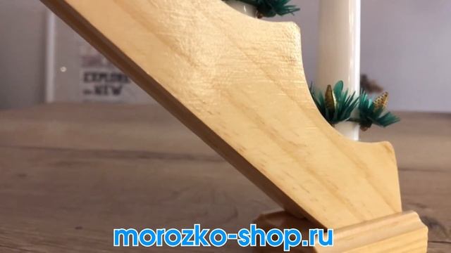 Светильник ГОРКА РОЖДЕСТВЕНСКАЯ ТЕОДОРО (светлое дерево) на 7 свечей, 40х31 см, батарейки ax8000180 смотреть онлайн