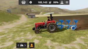 lemken 3 mb plough mod fs 20 with Massey Ferguson 241 di Download link in discription