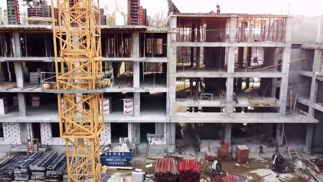 Видеоотчёт о ходе строительства ЖК «Панин» от 23 апреля 2022 г. в Нижнем Новгороде смотреть онлайн