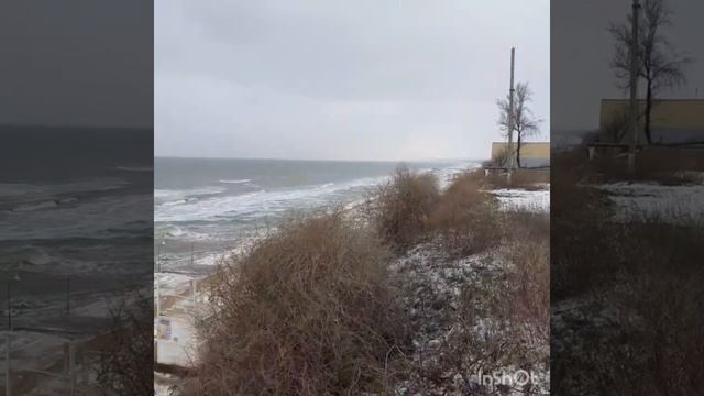 Любимые Кучугуры зимой 2022 г кучугуры припорашонные снегом . море зимой в кучугурах смотреть онлайн