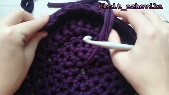 Трикотажная пряжа. Корзинка крючком  из трикотажной пряжи + обзор пряжи Нobbius