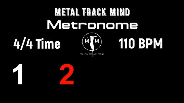 Metronome 4/4 Time 110 BPM visual numbers смотреть онлайн