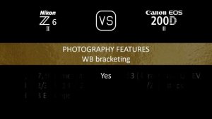 Nikon Z6 II vs. Canon EOS 200D Mark II: A Comparison of Specifications