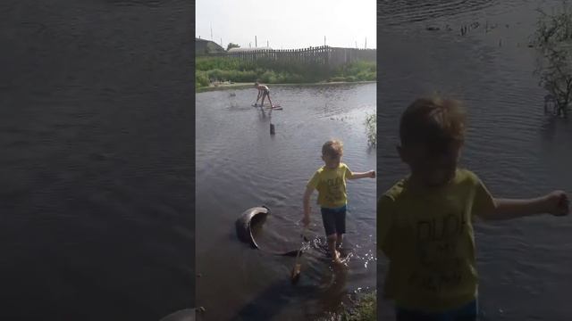 Заплыв в луже с гусями смотреть онлайн