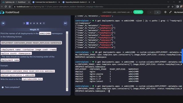 CKA Lightning Lab 1 - KodeKloud Udemy 100% Solution смотреть онлайн