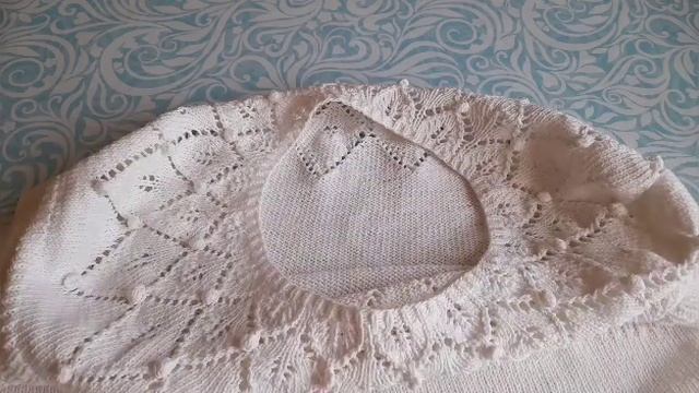 Кокетка ажурная вяжем на ЛЕТОвязание спицами.