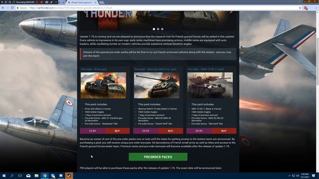 War Thunder - French Ground Forces Are Coming! (Pre-Order Packs/Update 1.75) смотреть онлайн