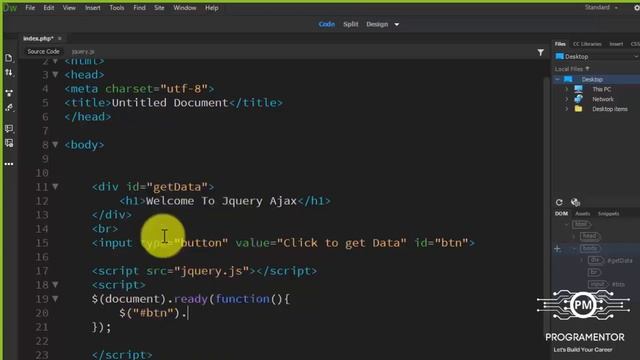 05 | LOAD Method Of jQuery AJAX With PHP | jQuery AJAX Tutorial | Learn jQuery AJAX (Hindi/Urdu)