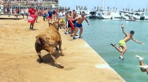 "Быки в море", развлечение в испанской Дении 2023