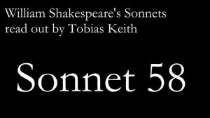 Sonnet 58 (William Shakespeare)