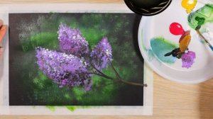 Рисуем Сирень Ватными Палочками / Самая Простая Техника #24