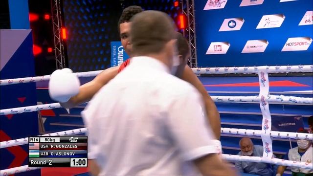 Day 8 (80kg) GONZALES Robby (USA) vs ASLONOV Odiljon (UZB) | AIBA WCHs 2021 смотреть онлайн