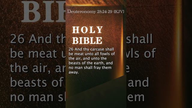 Deuteronomy 28:24-29 (KJV)