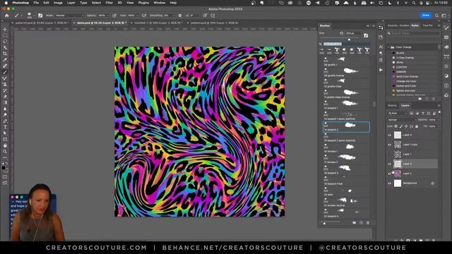 Twisted Pattern Fun with the Photoshop Liquify Tool & Rainbow Multicolor Brushes смотреть онлайн