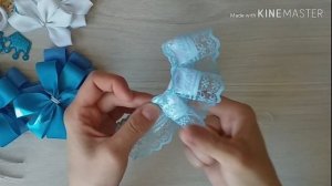 МК Бантики Принцесса Золушка с пышными кружевными юбками /Kanzashi DIY bow princess Cinderella