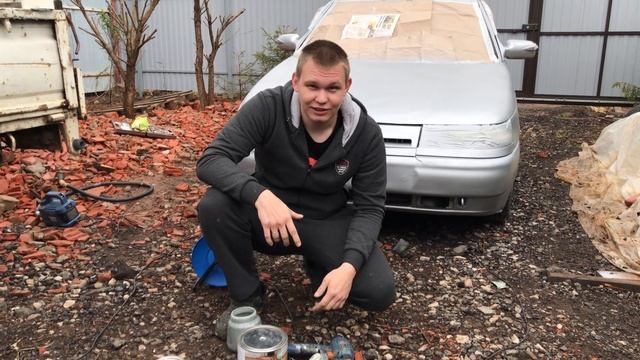 Красим автомобиль серебрянкой (БТ-177) Полный окрас авто за 600 рублей!