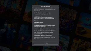 Roblox I got Banned for 1 Day!