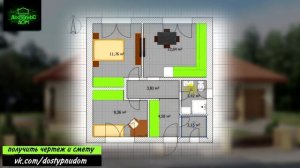 ?ДОМ 8x8 ЗА 645 000 РУЛЕЙ ПРОЕКТ ЭКОНОМКА