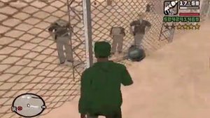GTA San Andreas ( Военная база с тупыми ментами )