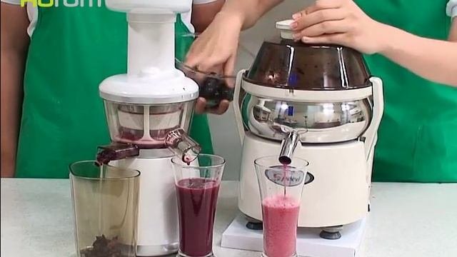 Сравнительное видио шнековой соковыжималки центрифужной