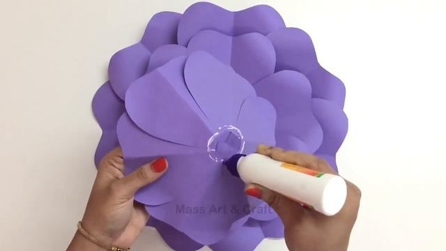 Wall Decoration Ideas | Paper Flower wall hanging | Home Decor Craft ideas смотреть онлайн