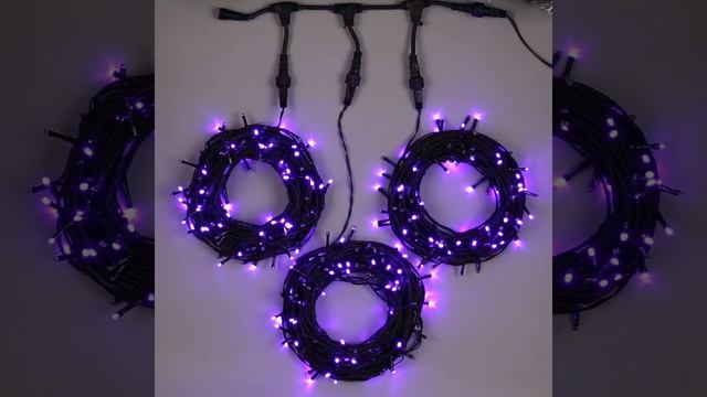 Гирлянда " Клип лайт " 3 нити по 20 м., свечение фиолетовое смотреть онлайн