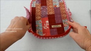 Мало кто знает эту хитрость. Косметичка на молнии из лоскутов, шитьё из полос.