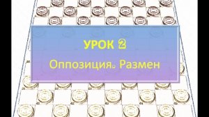 2 урок по стоклеточным (международным) шашкам International draughts. Оппозиция и размен.