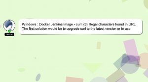 Windows : Docker Jenkins Image - curl: (3) Illegal characters found in URL