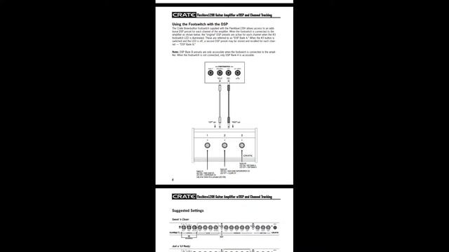 Manual Crate flex wave120 para CFS3 FOOTSWITCH смотреть онлайн