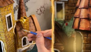 Домик светильник из картона и втулки своими руками / Сделай сам домик из картона