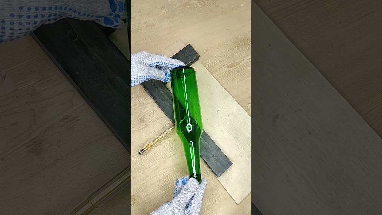 Секрет опытных мастеров! Как легко и быстро разрезать стеклянную бутылку? #shorts смотреть онлайн