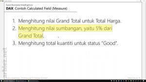 Excel BI: Mengenal Calculated Field (Measure) pada DAX (Fungsi SUM, SUMX, dan CALCULATE)