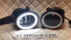 Фары птф led с ДХО 70W Лада Ларгус, Уаз