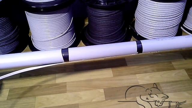 Монтаж греющего кабеля для обогрева трубы канализации 50мм