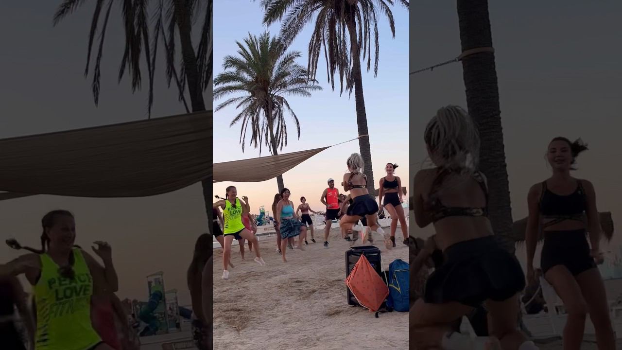 Zumba на пляже Валенсии #zumba #dance #кардиотренировка #зумба #кардио #танцы #dancer #salsa #zin106