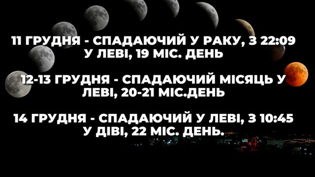 Місячний календар на ГРУДЕНЬ 2022: фази місяця, коли повня, молодик, місячні дні смотреть онлайн