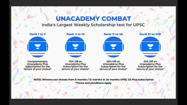 Unacademy UPSC CSE Combat | 7th March - 11:00 AM | Win from a Scholarship Pool of 4Cr #MahipalSir