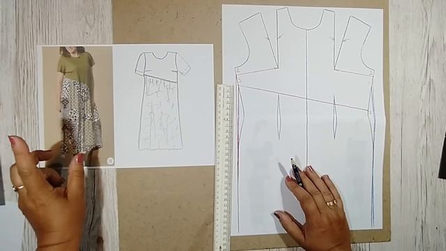 ВЫКРОЙКА.ПЛАТЬЕ НА все Размеры.Легкое и практичное, на каждый ДЕНЬ. Уроки Моделирования